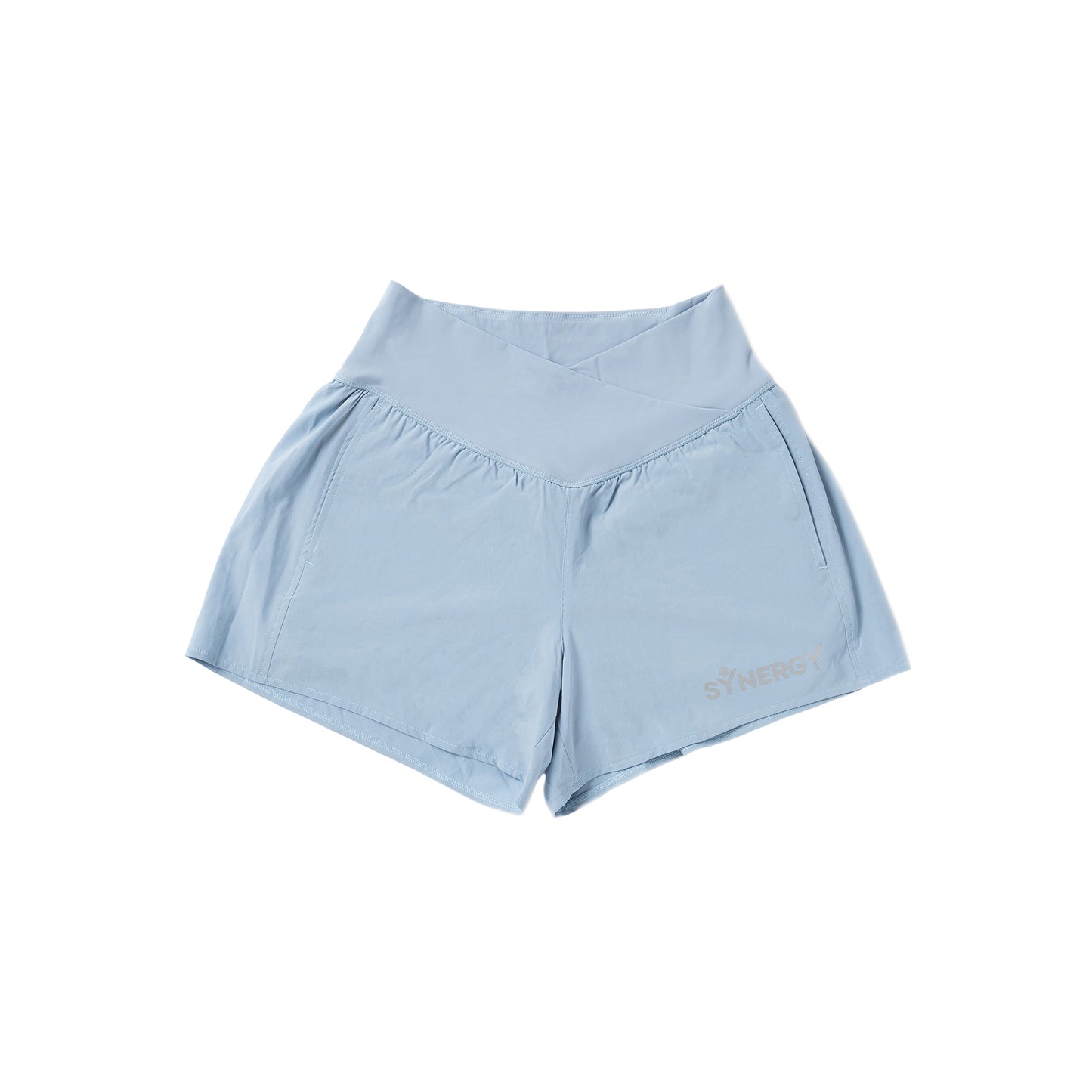 Women's High Waisted Crossover 2-in-1 Pickleball Shorts with Side Pocket