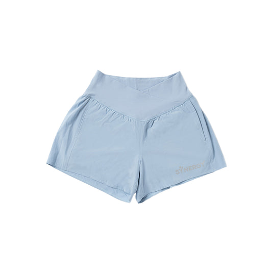 Women's High Waisted Crossover 2-in-1 Pickleball Shorts with Side Pocket