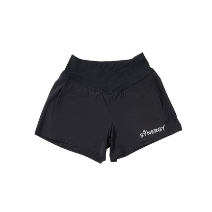 Women's High Waisted Crossover 2-in-1 Pickleball Shorts with Side Pocket