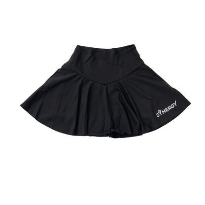 Women's High Waisted Crossover 2-in-1 Tennis Skirt with Side Pockets