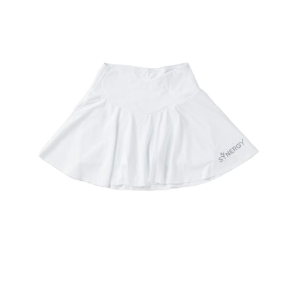 Women's High Waisted Crossover 2-in-1 Tennis Skirt with Side Pockets