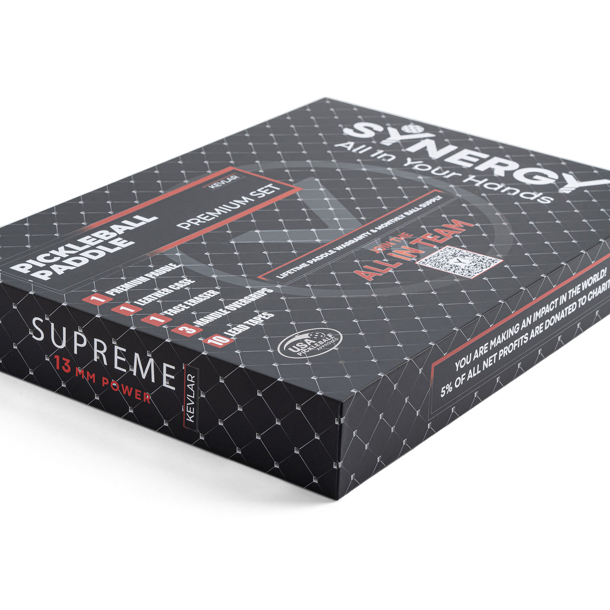 SUPREME 13mm Power Paddle - Premium Pickleball Set – Synergy Pickleball