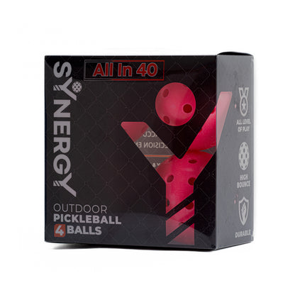 ALL IN 40 Outdoor Pickleball Balls (4-Pack)