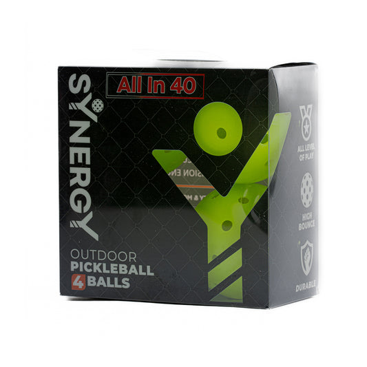 ALL IN 40 Outdoor Pickleball Balls (4-Pack)